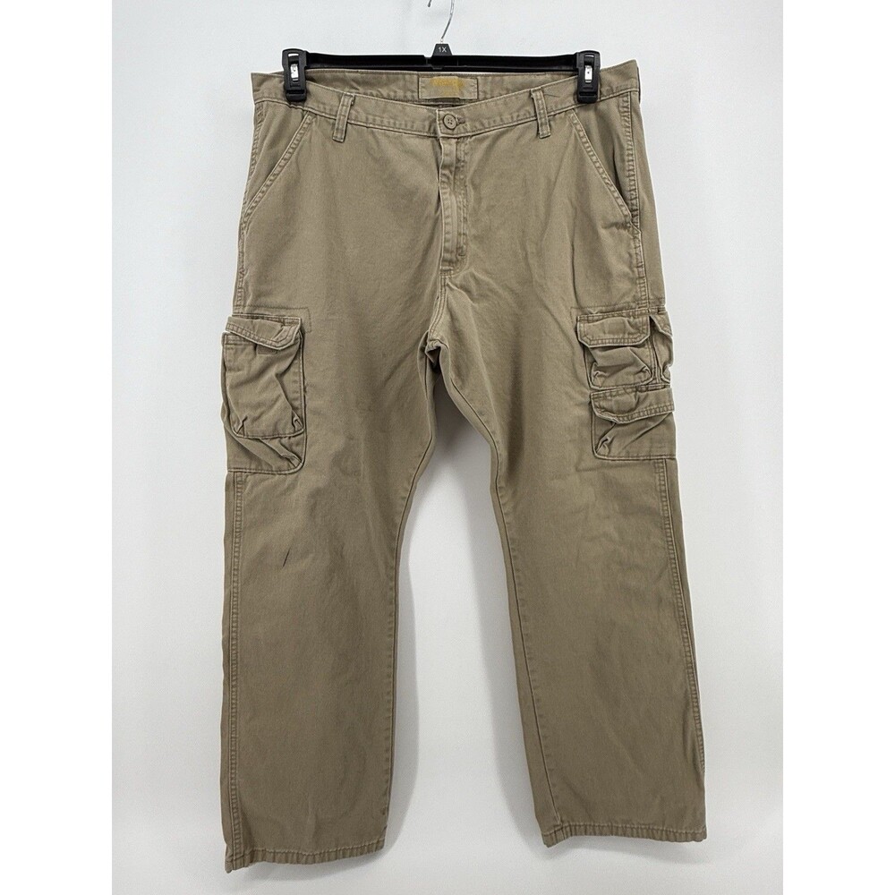 Wrangler Cargo Tan Pants Men’s 40x32* Workwear Casual Straight Leg Comfort